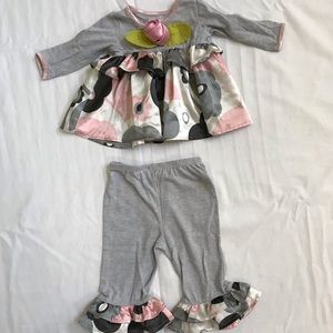 Lulu Girl Floral Matching Set- Size 6 months